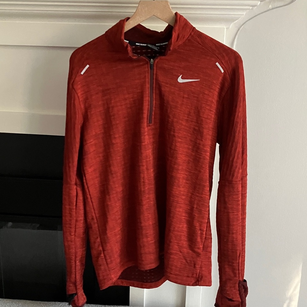 Nike Men's Performance Red Quarter-Zip Jacket